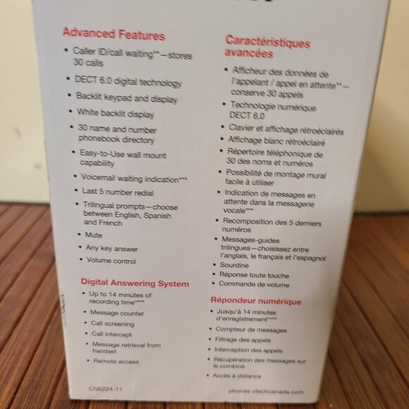 vtech Cordless Answering System Digital Answering Machine CS6224-11 - Picture 7 of 10